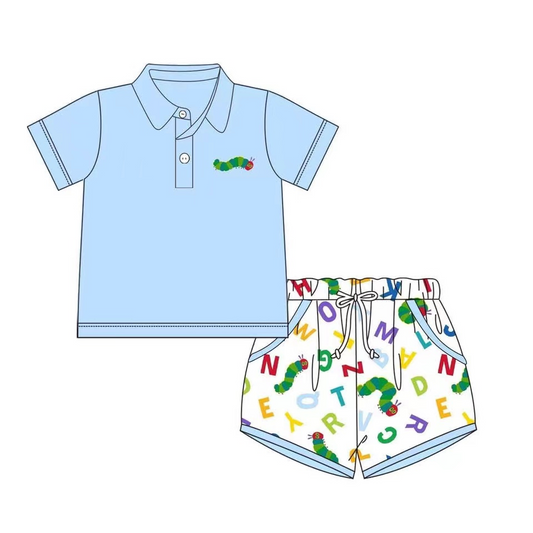 pre -order caterpillar short Sleeve boy set BSSO1396