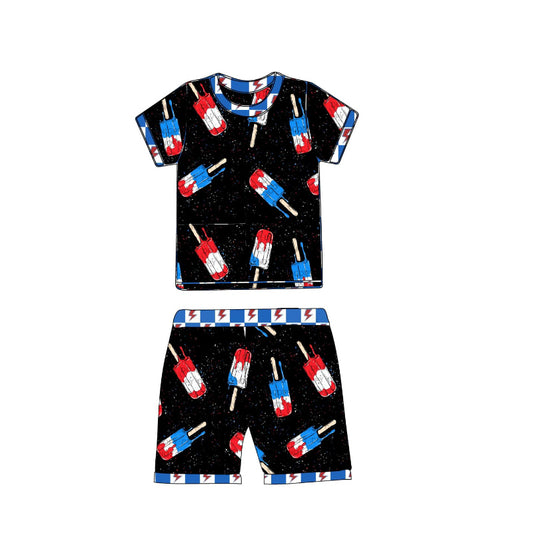 pre -order 4th of July print short Sleeve boy set BSSO1401