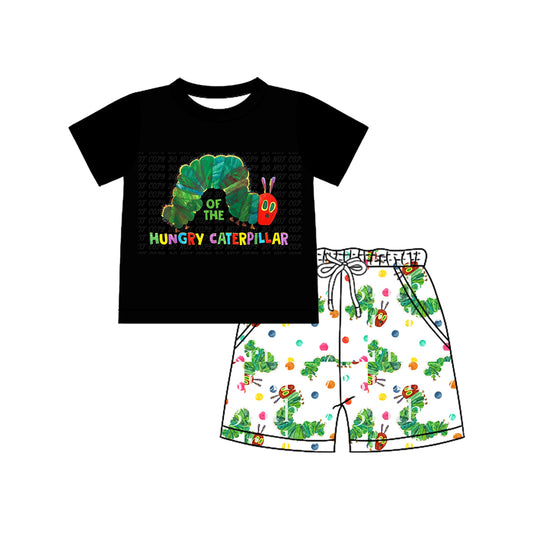 pre -order Green cartoon print short Sleeve boy set BSSO1511