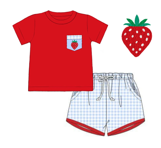 pre -order red strawberry short set BSSO1692