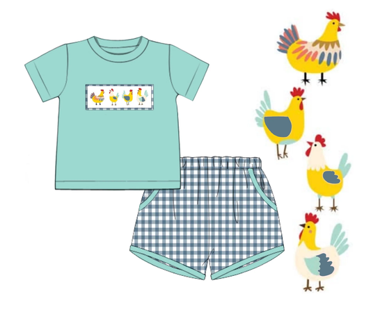 pre -order chicken short set BSSO1693