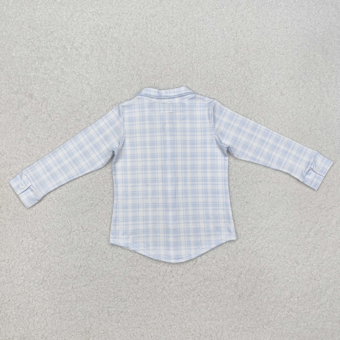 blue plaid long Sleeve Shirt