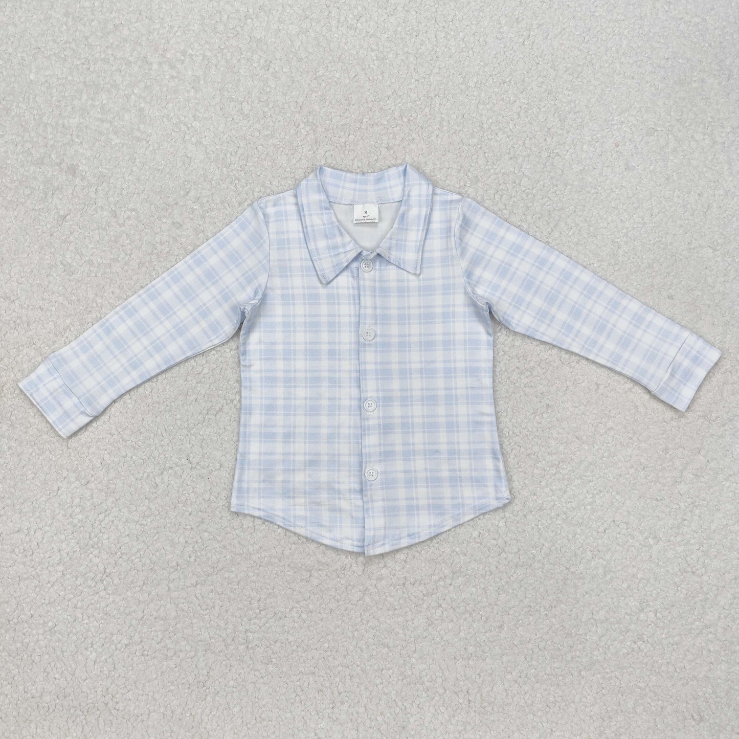 blue plaid long Sleeve Shirt