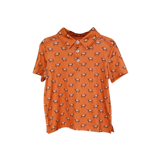 pre-order orange cattle print pattern print boys T-shirt BT1116