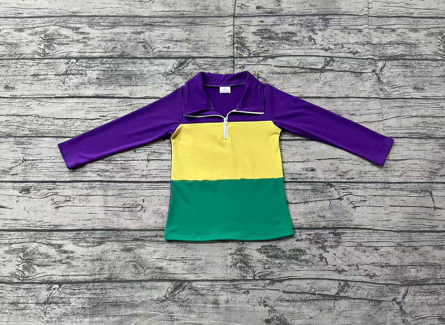 pre -order purple yellow green  sleeve top BT1130