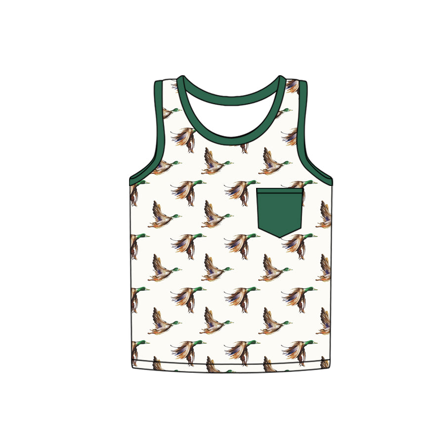pre -order duck print sleeveless  BT1193