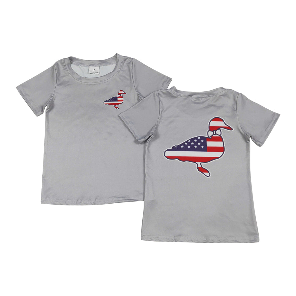 July of 4th Duck print short sleeve Shirt BT1199