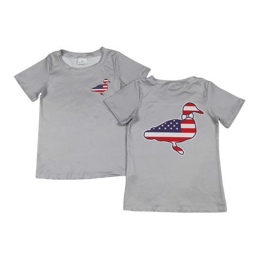 July of 4th Duck print short sleeve Shirt BT1199