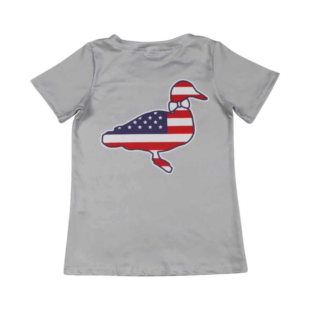 July of 4th Duck print short sleeve Shirt BT1199