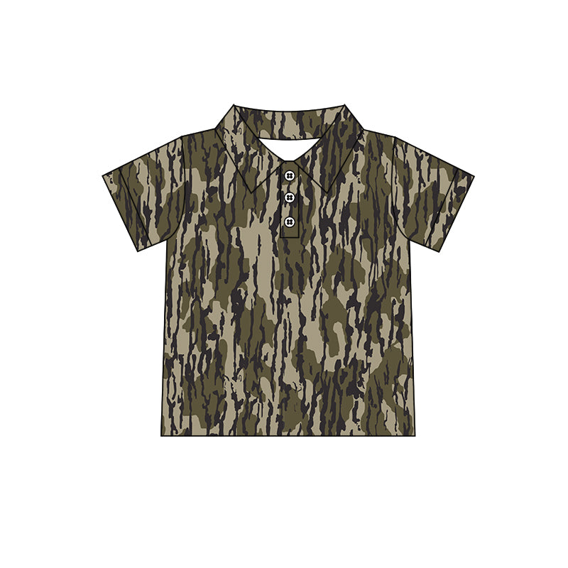 pre -order camo green print short Sleeve boy set BT1207