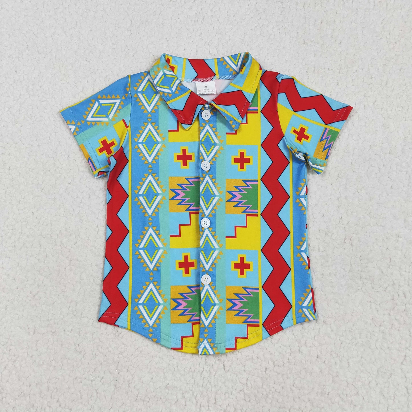 Colorful pattern Short Sleeve Shirt