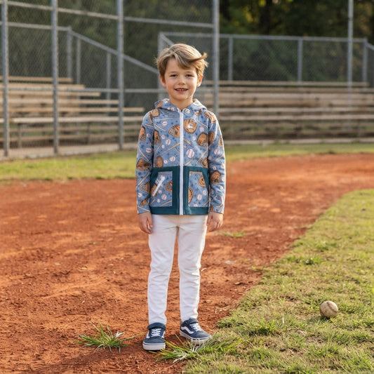 BT1342 Game Day Baseball Hoodie Kids Boys Pullover