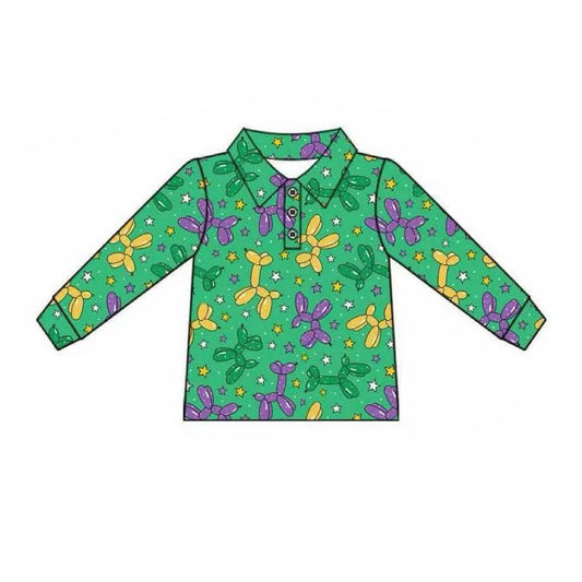 pre -order green long Sleeve boy set BT1389