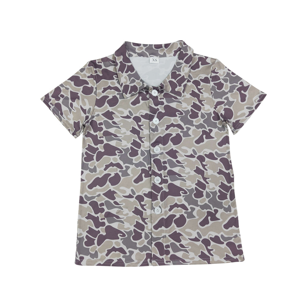 Adult Camo Button up Men Shirt BT1607