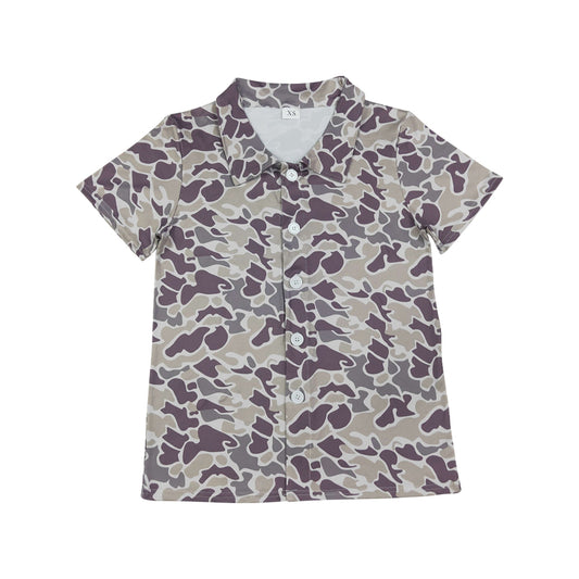 Adult Camo Button up Men Shirt BT1607