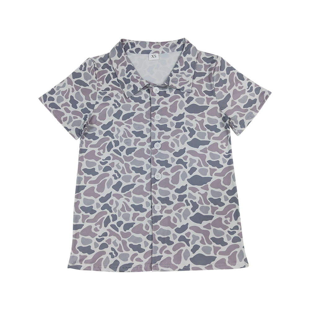 Adult Camo Button up Men Shirt BT1609