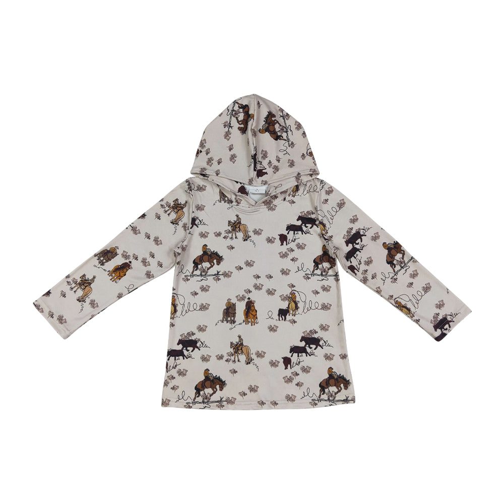 western print Long Sleeve Hoodies BT1843