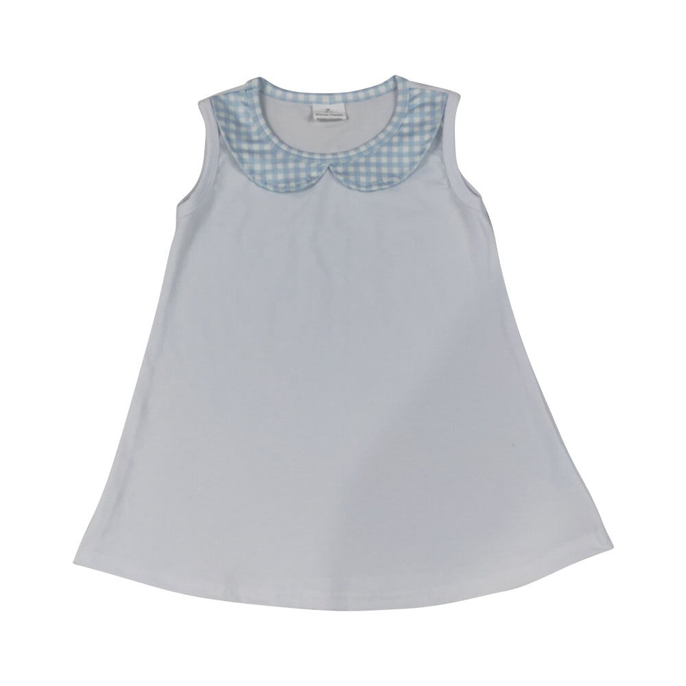 Blue Color Plaid Girls Shirt Top BT1847