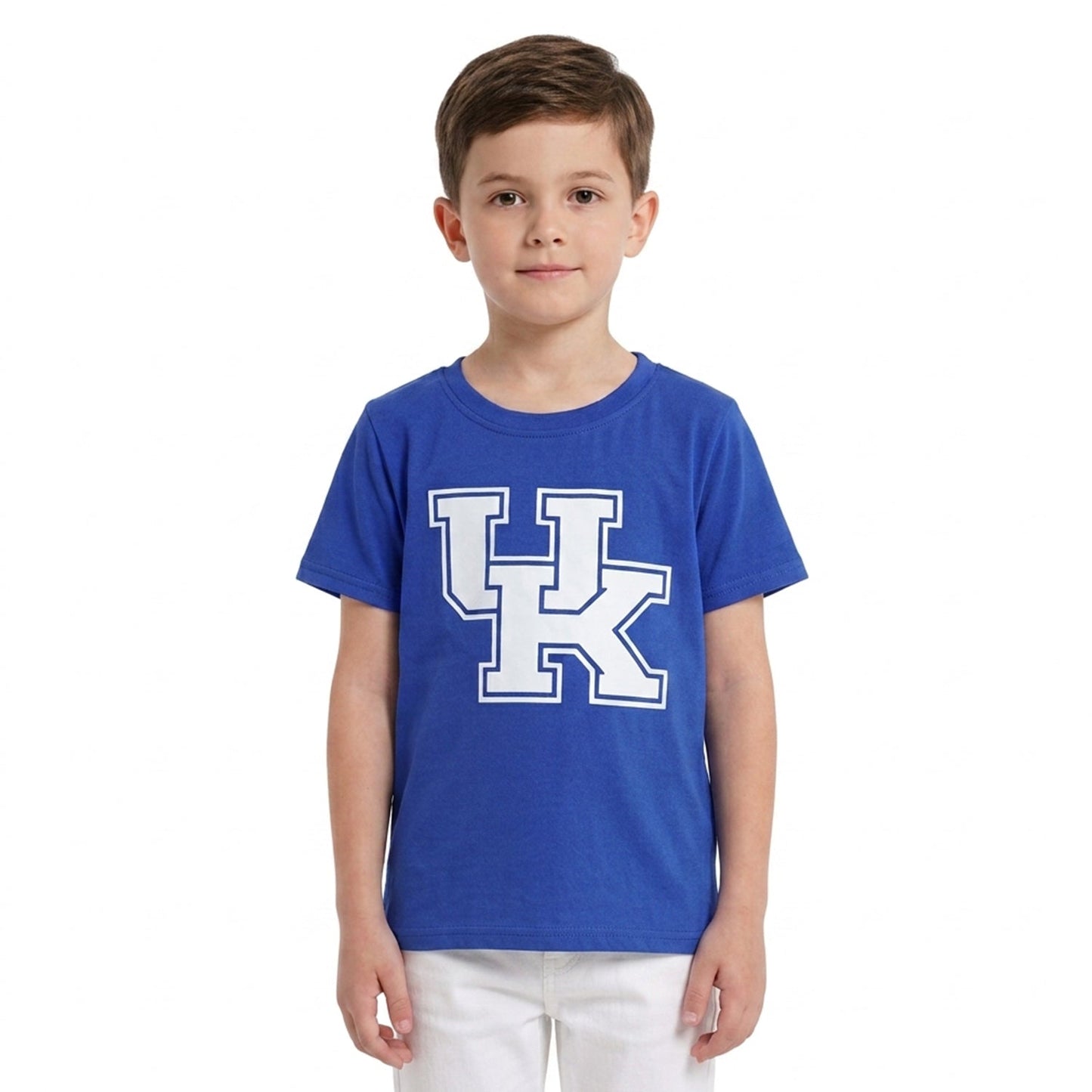 BT1882 Vinyl School Team UK Blue Boys Kids Shirt Top