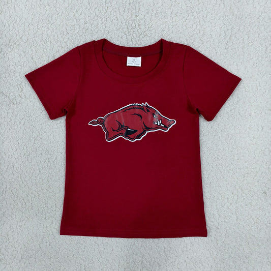 BT1885 Vinyl School Team Red Boys Kids Shirt Top