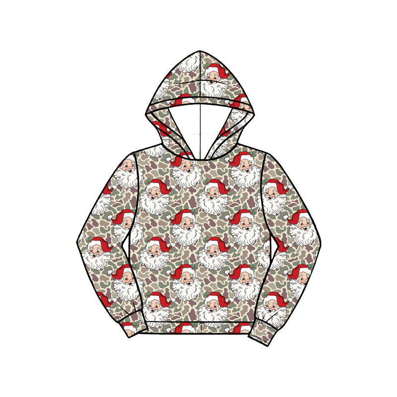 Preorder MOQ 5 pcs Each Style Christmas Santa Camo Kids Matching Clothes