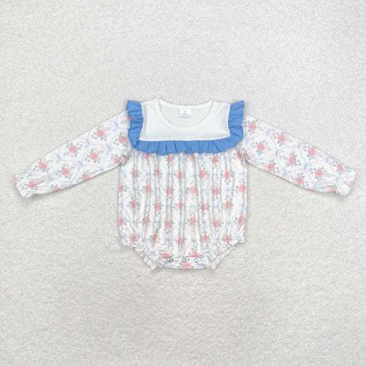 Flowers Print Baby Romper