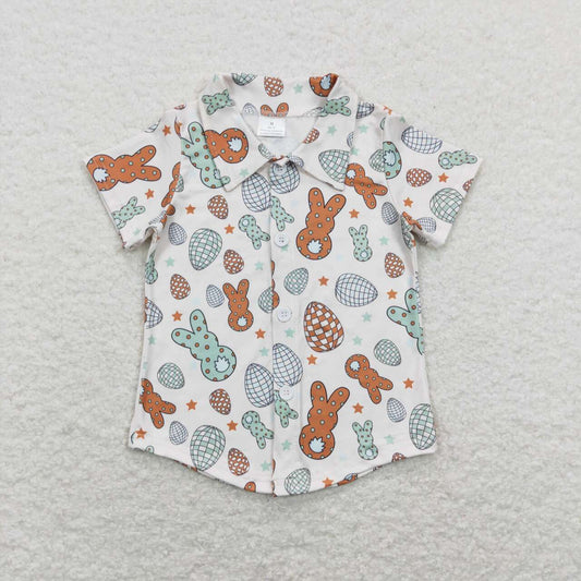 Easter Bunny With Button Boy Shirt