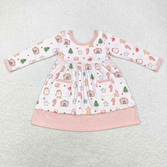 Christmas Gingerbread snowman long sleeve dress
