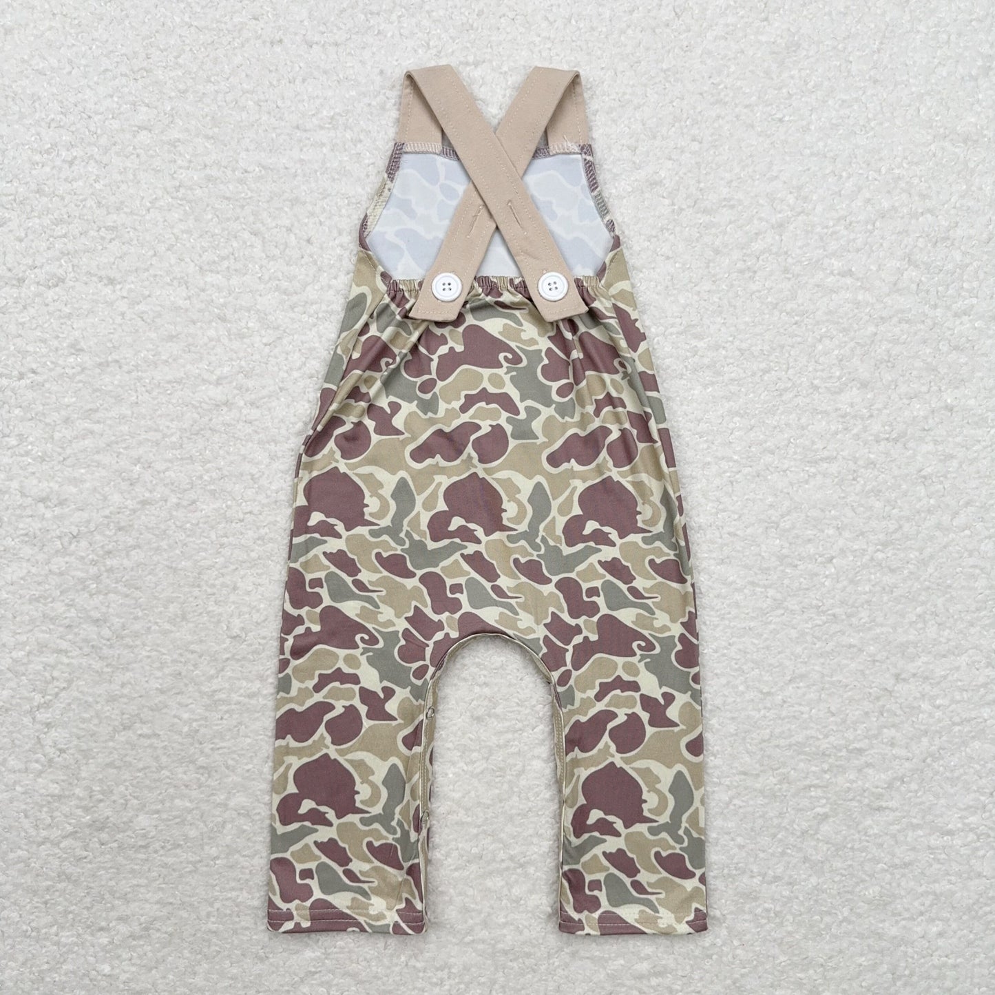 Christmas camo deer print Baby Romper