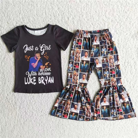 black singer bell pants girl outfits