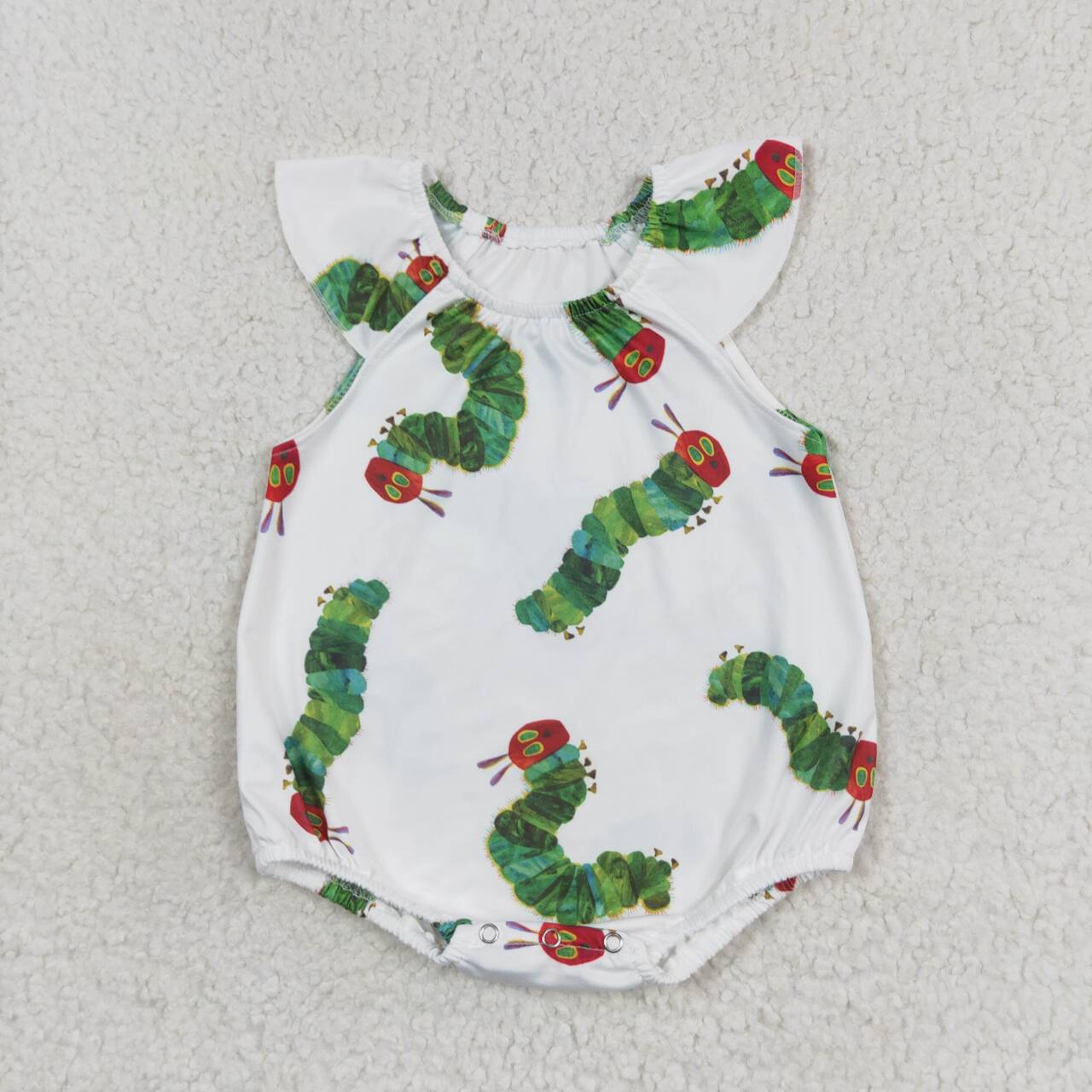 Caterpillar Sleeveless Print Baby Romper