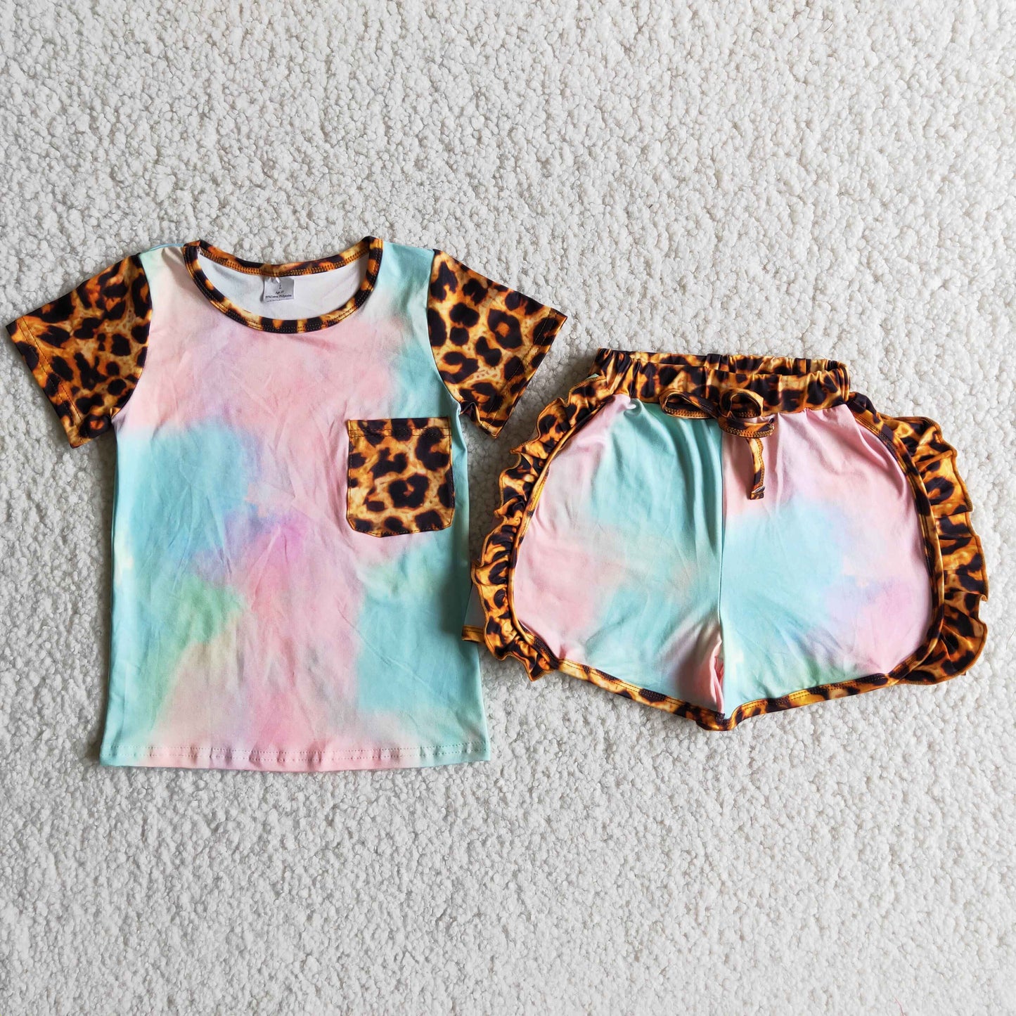 tie dye leopard summer set