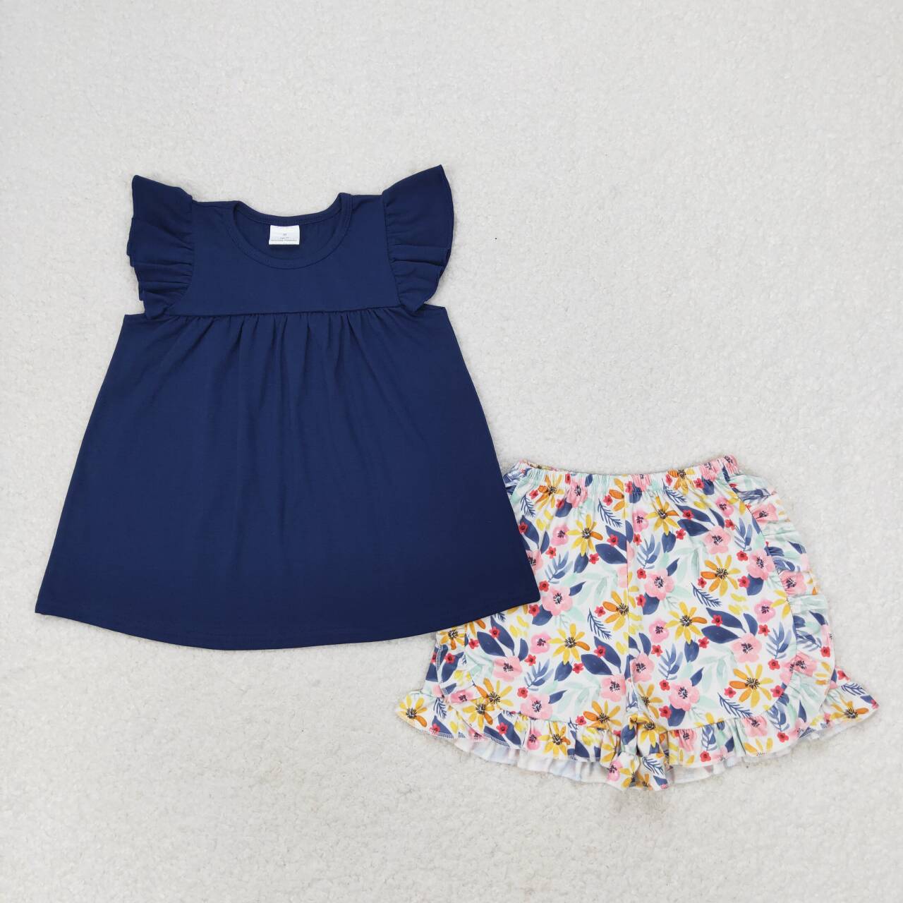 Blue flowers flutter Summer Girls Set