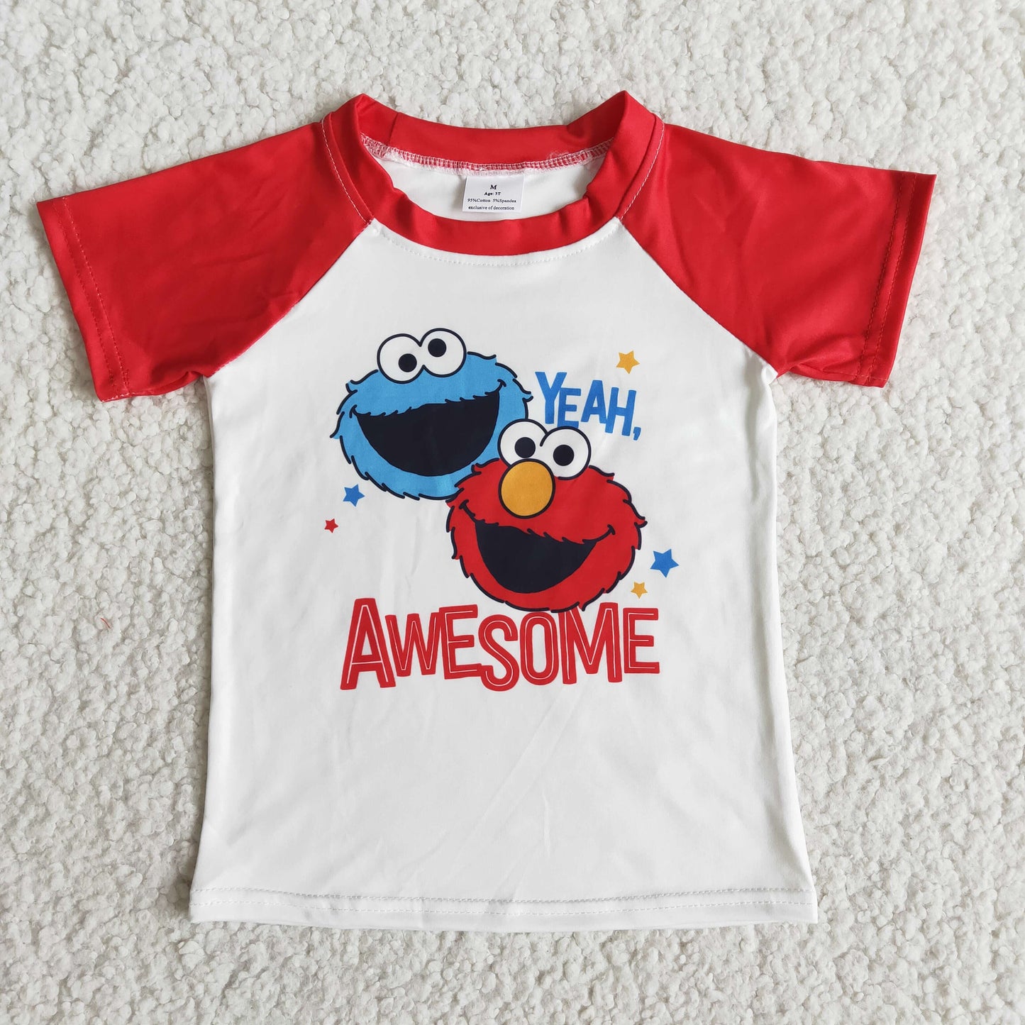 red cartoon boy shirt