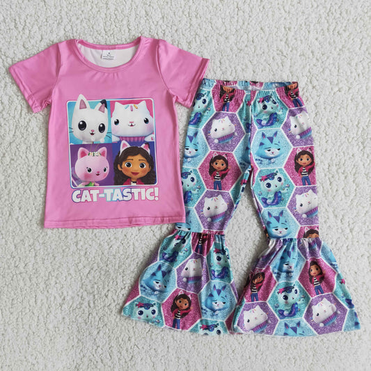 pink cartoon girl set