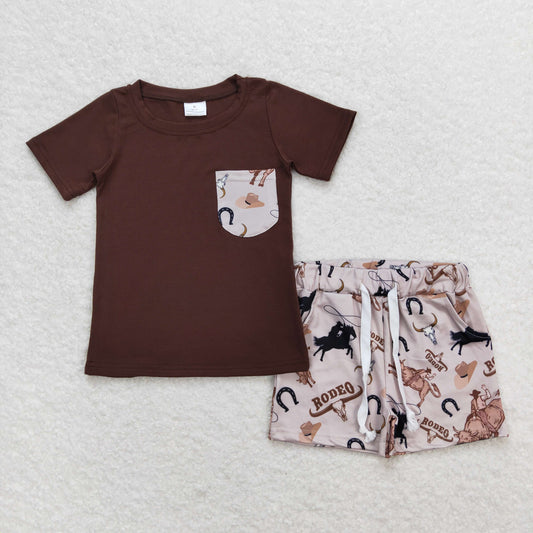Western Brown cowboy boy set