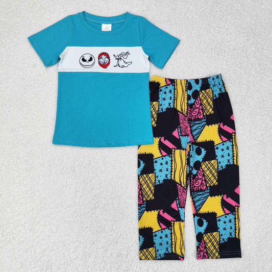 Halloween blue Print Boy Set