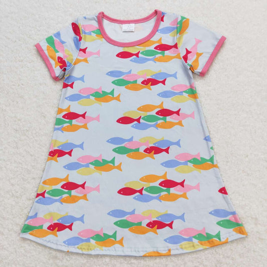 Fish print Girls Dress