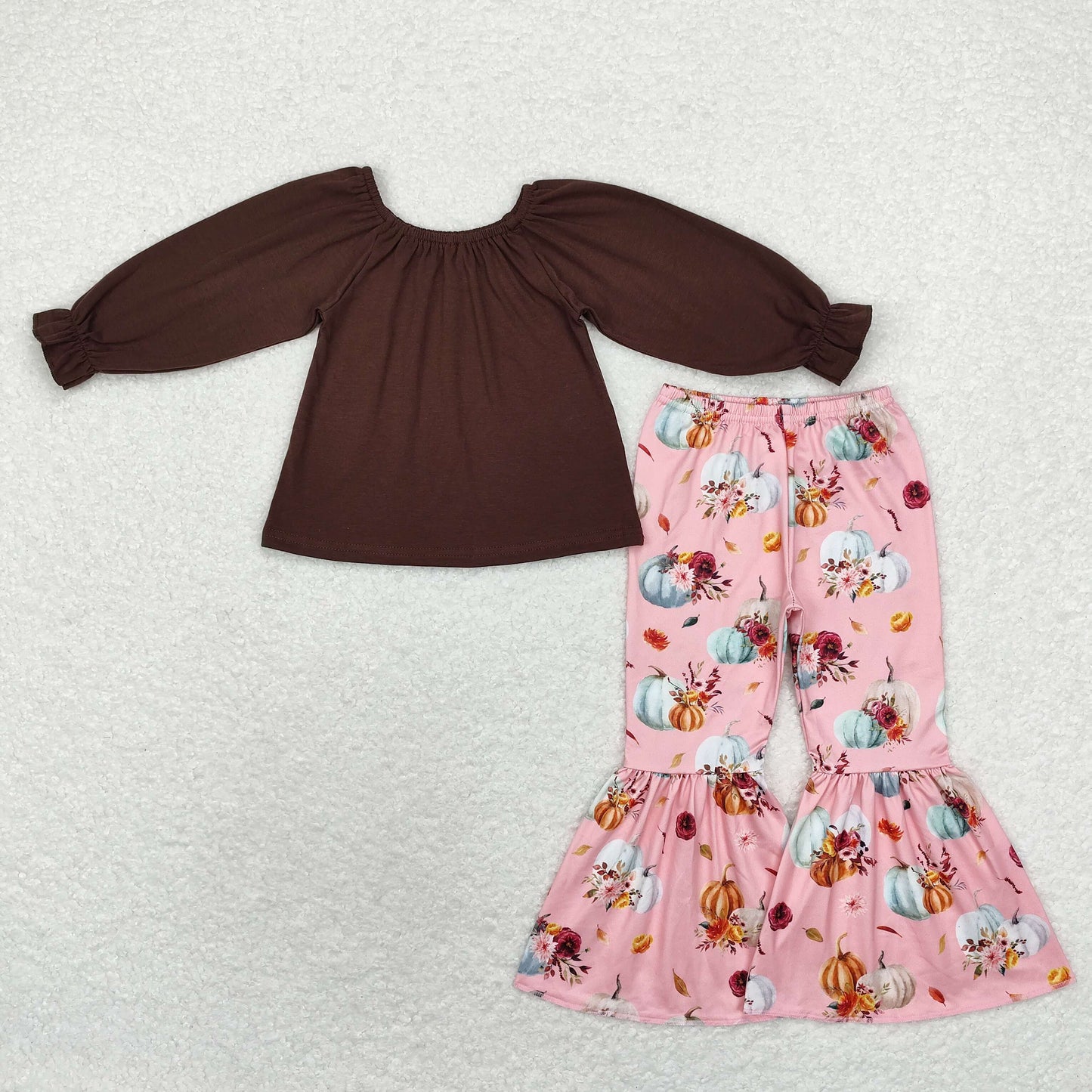 Fall pumpkin flowers Girls Set