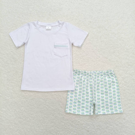 Crabs print short boy set