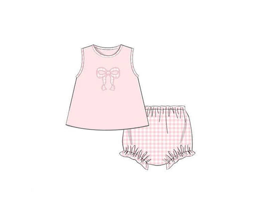 pre-order pink bow Bummies Girls Set GBO0469