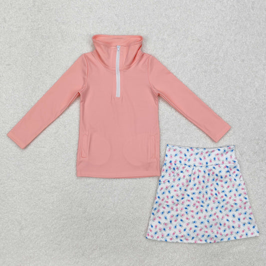 coral  yoga Girls Set