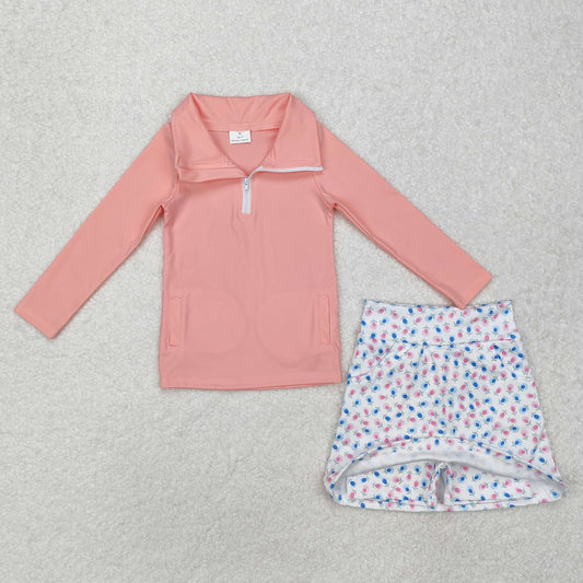 coral  yoga Girls Set
