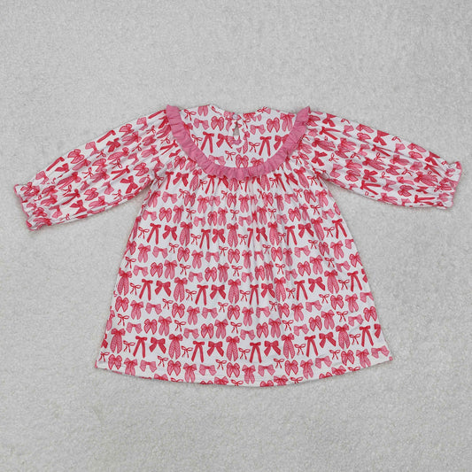 Pink bow embroidery mama's girl boutique girl dress