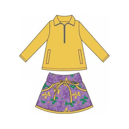 pre -order Yellow long Sleeve Skort GLD1353