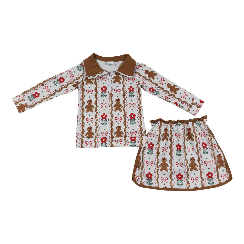 Christmas Gingerbread Skort Outfits GLD1607