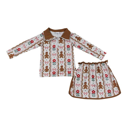 Christmas Gingerbread Skort Outfits GLD1607
