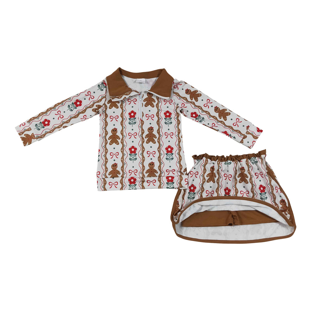 Christmas Gingerbread Skort Outfits GLD1607
