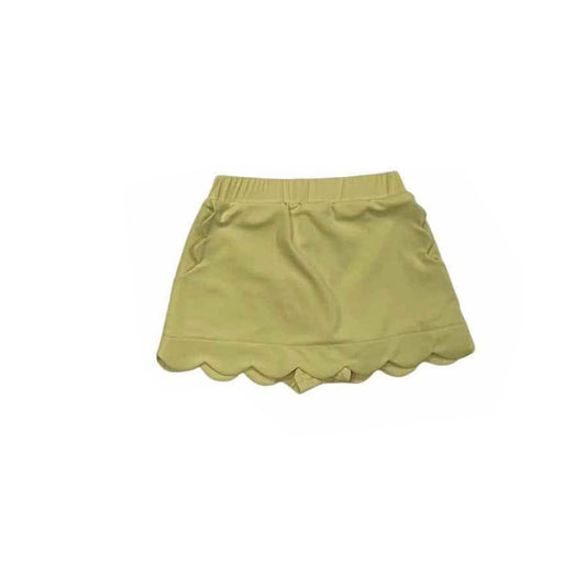 pre -order yellow green print Girls yoga Skirt GLK0075