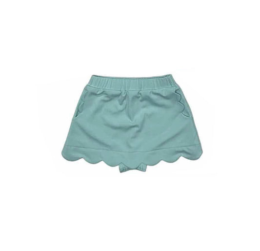 pre -order cyan green print Girls yoga Skirt GLK0076